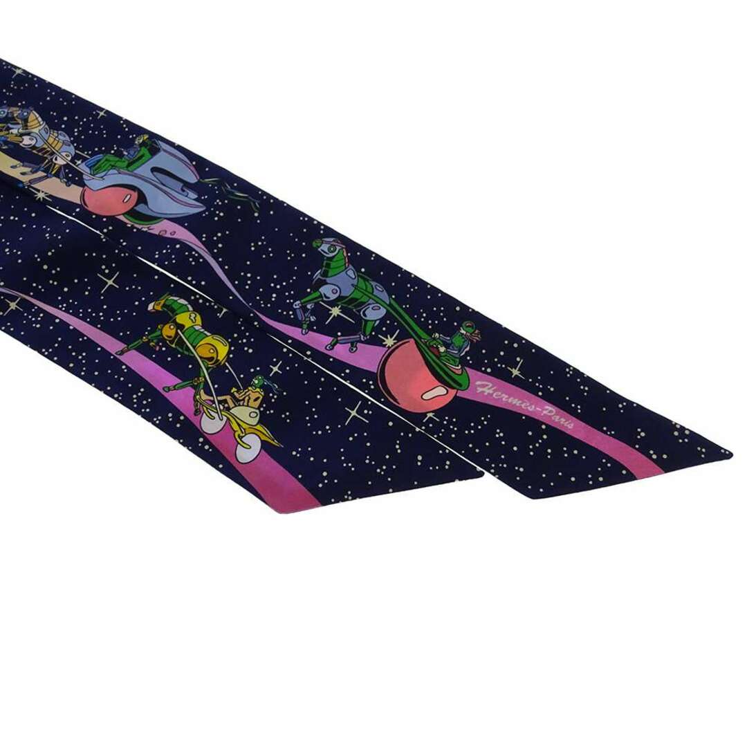 エルメス スカーフ ツイリー スペースダービー Space Derby HERMES シルクツイル 2022年秋冬