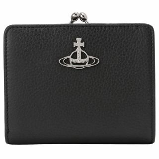 ヴィヴィアンウエストウッド(Vivienne Westwood)のVivienne Westwood レザー がま口二つ折り財布【50%OFF】(財布)