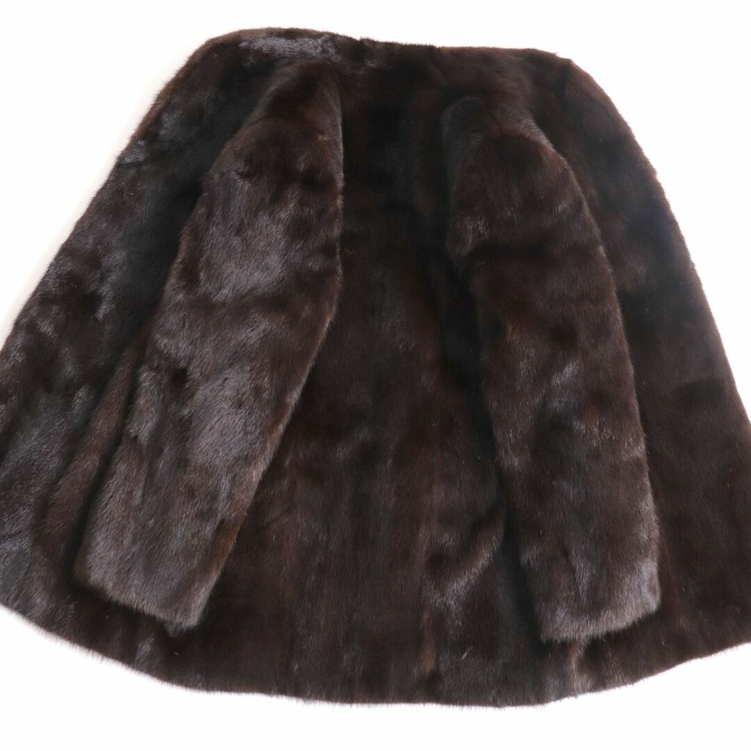 極美品◇ROTINY ロティニー MINK ミンク 本毛皮コート ダークブラウン
