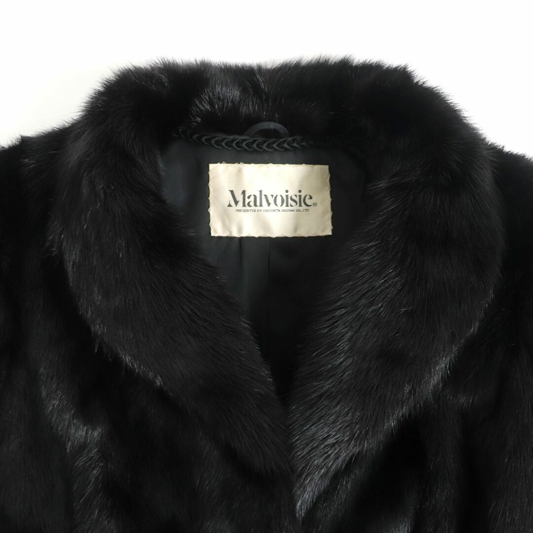 極美品☆MINK ミンク 本毛皮コート ダークブラウン(ブラックに近い