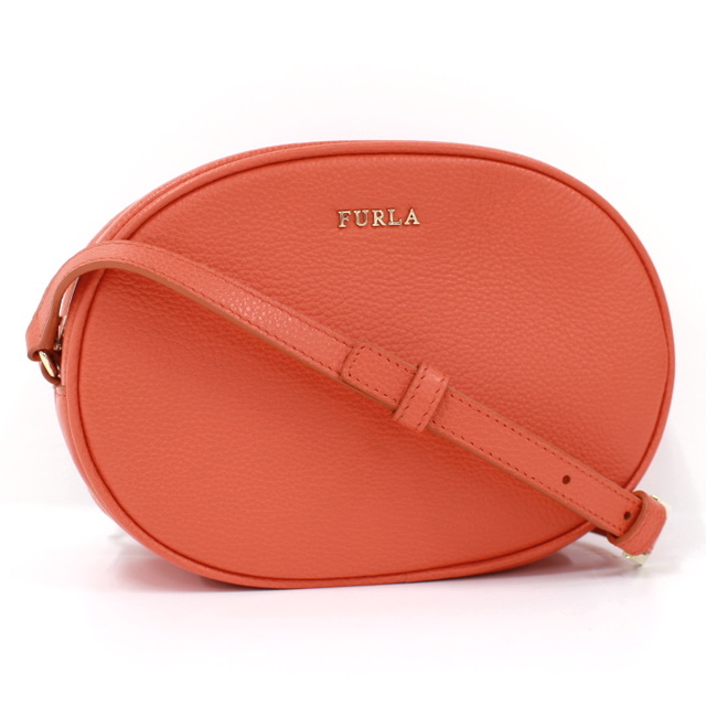 FURLA ショルダーバッグ レザー オレンジ | フリマアプリ ラクマ