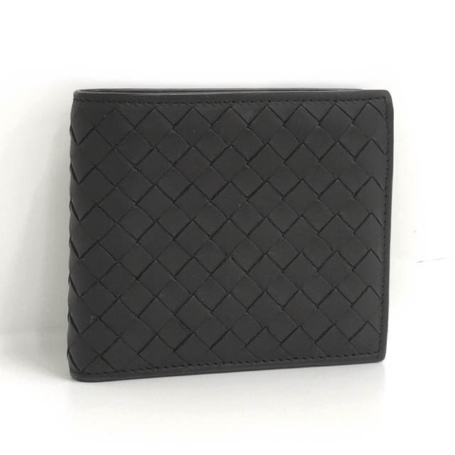 BOTTEGA VENETA 二つ折り財布 イントレチャート レザー ブラック | www