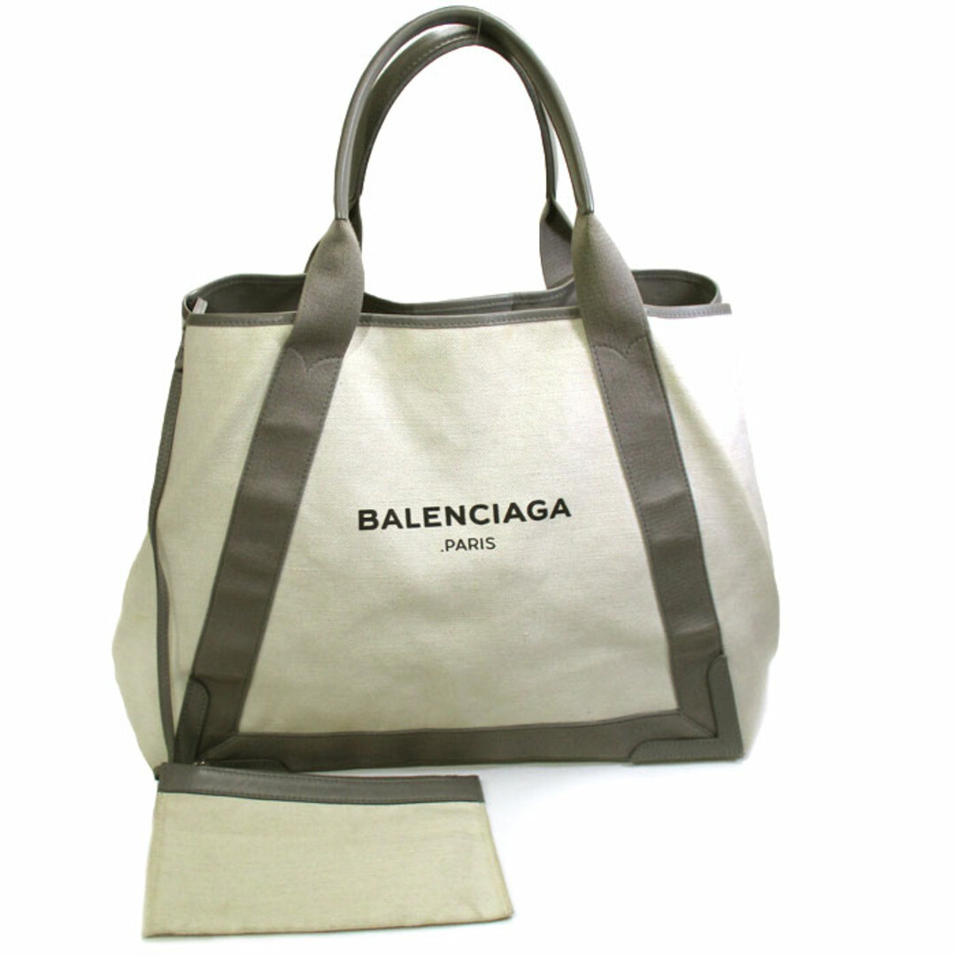 BALENCIAGA ネイビー ミディアム カバス トートバッグ キャンバス