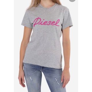 ディーゼル(DIESEL)の新品未使用！　ディーゼル　DIESEL Tシャツ グレー×ピンクM(Tシャツ(半袖/袖なし))