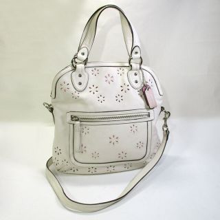 コーチ(COACH)のCOACH 2WAY ショルダーバッグ ハンドバッグ ポピー フラワー レザー(その他)