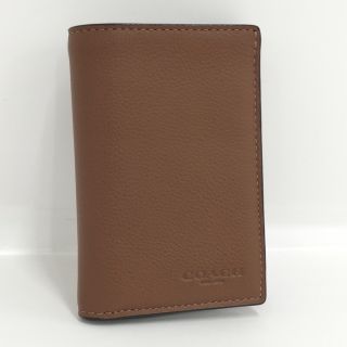 コーチ(COACH)のCOACH 三つ折り財布 札入れ レザー ブラウン F23845(長財布)