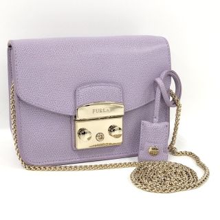 フルラ(Furla)のFURLA メトロポリス チェーン ショルダーバッグ レザー パープル(ショルダーバッグ)