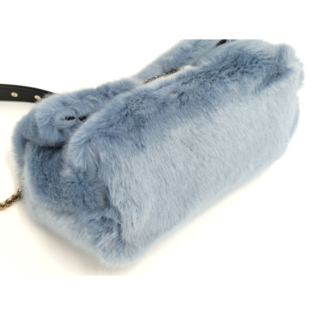 FURLA - FURLA チェーンショルダーバッグ ファー ブルーの通販 FURLA - FURLA チェーンショルダーバッグ ファー ブルーの通販