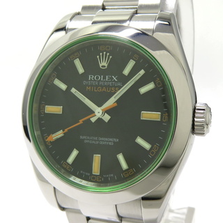 ロレックス(ROLEX)のROLEX ミルガウス 自動巻き SS ブラック文字盤 V番 116400GV(腕時計(アナログ))
