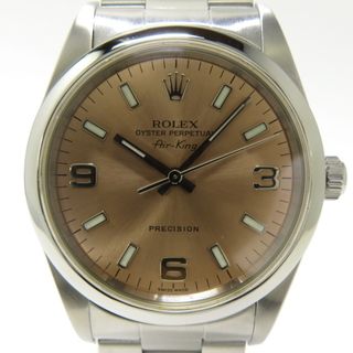 ロレックス(ROLEX)のROLEX エアキング 自動巻き SS ピンク文字盤 P番 14000M(腕時計(アナログ))