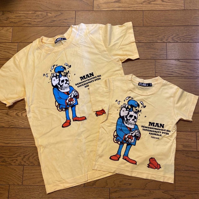 FLAKE(フレイク)の親子コーデ　Tシャツ　2枚セット キッズ/ベビー/マタニティのキッズ服男の子用(90cm~)(Tシャツ/カットソー)の商品写真