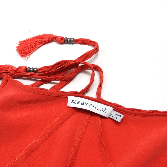 最高品質の シーバイクロエ SEE BY CHLOE クーポン10% フリルシルク