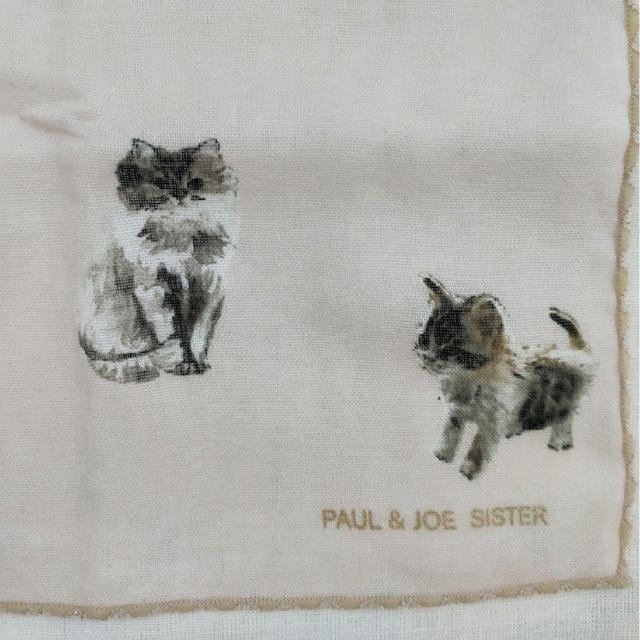 PAUL & JOE SISTER(ポール&ジョーシスター)のPAUL&JOE SISTAR ACCESSOIRES ネコ柄ハンカチ2枚セット レディースのファッション小物(ハンカチ)の商品写真
