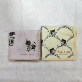 ポール&ジョーシスター(PAUL & JOE SISTER)のPAUL&JOE SISTAR ACCESSOIRES ネコ柄ハンカチ2枚セット(ハンカチ)