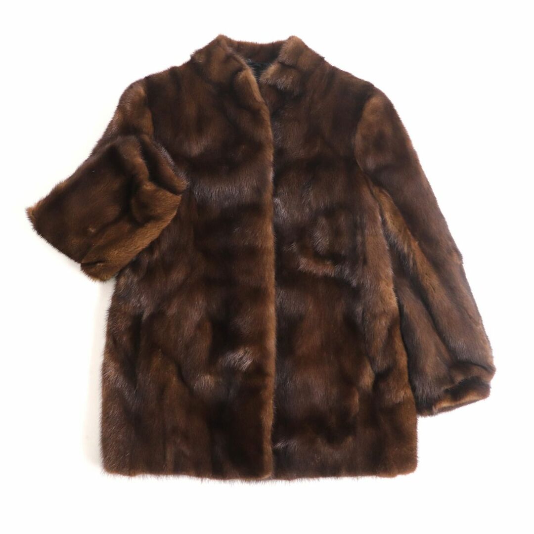 極美品☆PARTINA パルティーナ MINK ミンク 本毛皮コート ブラウン 11
