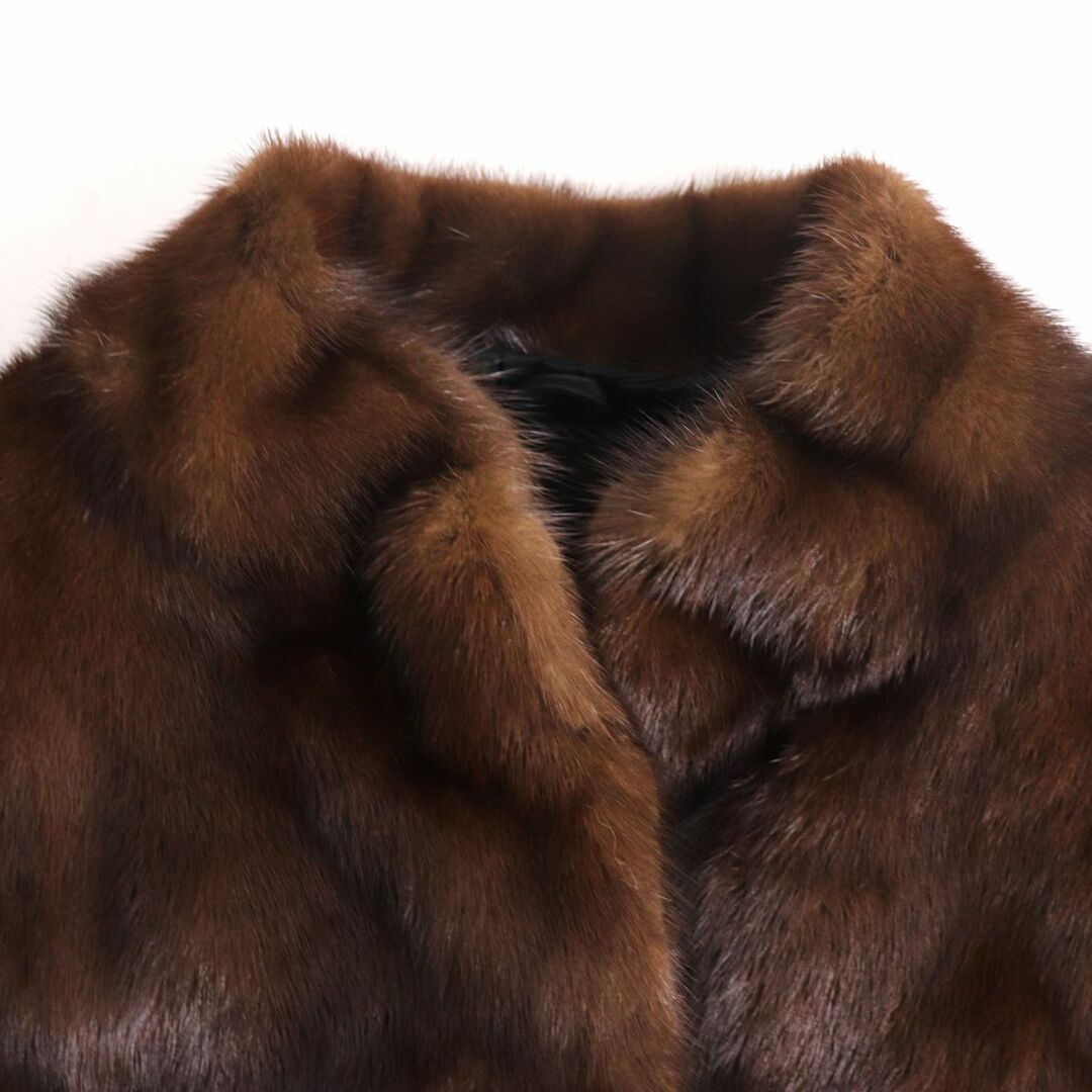 極美品☆PARTINA パルティーナ MINK ミンク 本毛皮コート ブラウン 11