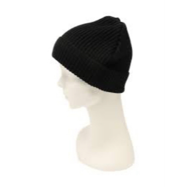 Maison Martin Margiela(マルタンマルジェラ)の新品 メゾン マルジェラ ニット帽 4ステッチ リブ ニットキャップ  ブラック レディースの帽子(ニット帽/ビーニー)の商品写真