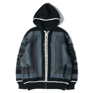 美品　GIVENCY ジバンシー　バックロゴニットブルゾン　黒