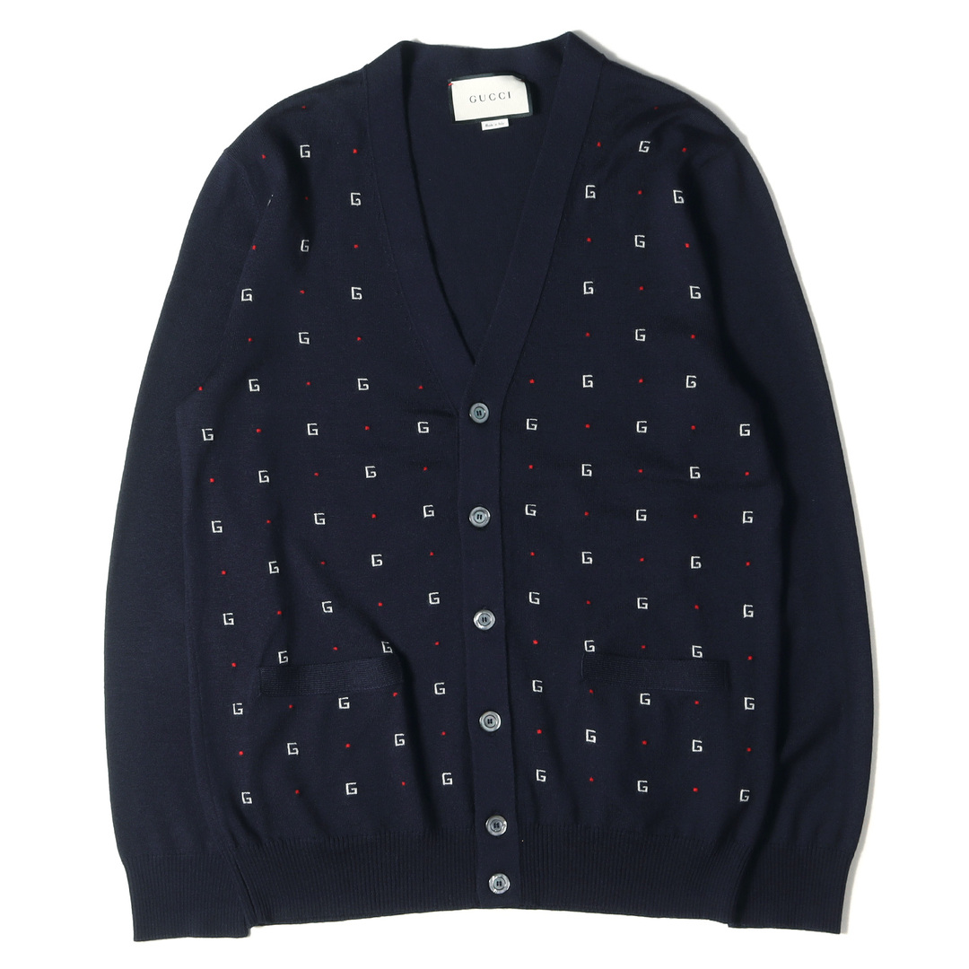 Gucci - GUCCI グッチ 19SS ウール ジャガード ニット カーディガン