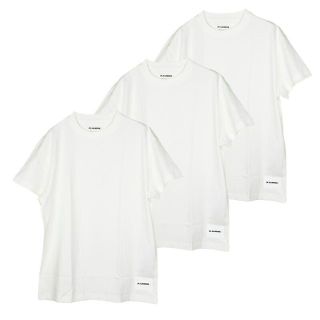 ジルサンダー(Jil Sander)のJIL SANDER ジルサンダー ホワイト 3枚パックTシャツ セット  イタリア正規品 J47GC0001 J45048 100 新品 ホワイト(Tシャツ/カットソー(半袖/袖なし))