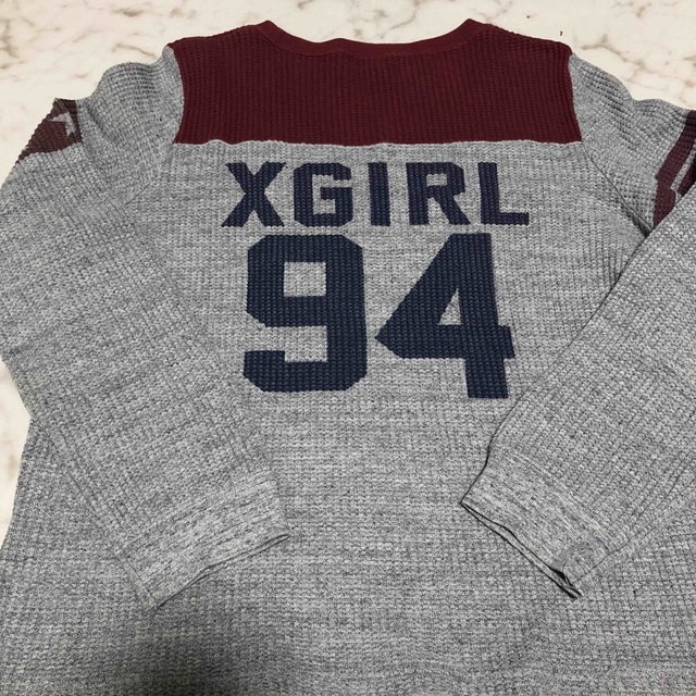 X-girl(エックスガール)のX-girl 長袖　ロンT カットソー　エックスガール ワッフル生地 レディースのトップス(Tシャツ(長袖/七分))の商品写真