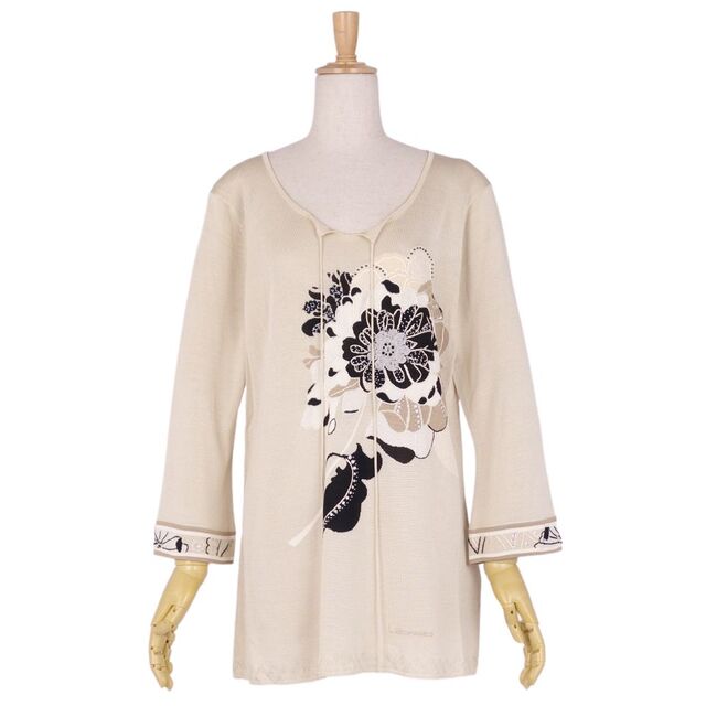 美品 レオナール LEONARD FASHION ニット セーター ロングスリーブ ...
