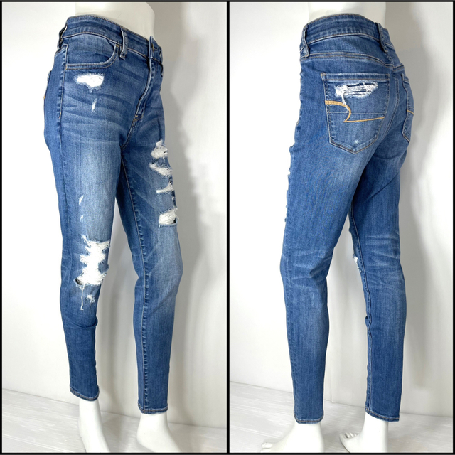 American Eagle(アメリカンイーグル)のアメリカンイーグル AEO ハイライズジェギング US8 Lサイズ 76cm レディースのパンツ(デニム/ジーンズ)の商品写真