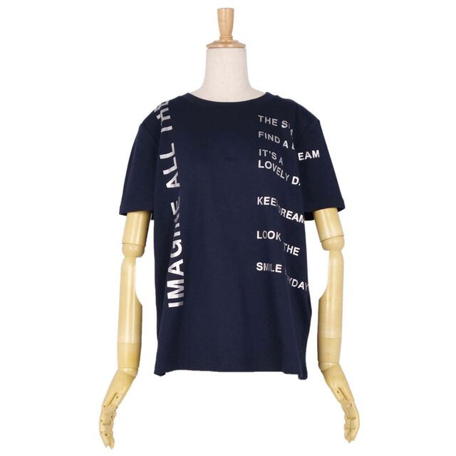 Max Mara(マックスマーラ)の未使用 マックスマーラ S'Max Mara Tシャツ カットソー ショートスリーブ ロゴ トップス レディース L ネイビー レディースのトップス(Tシャツ(半袖/袖なし))の商品写真