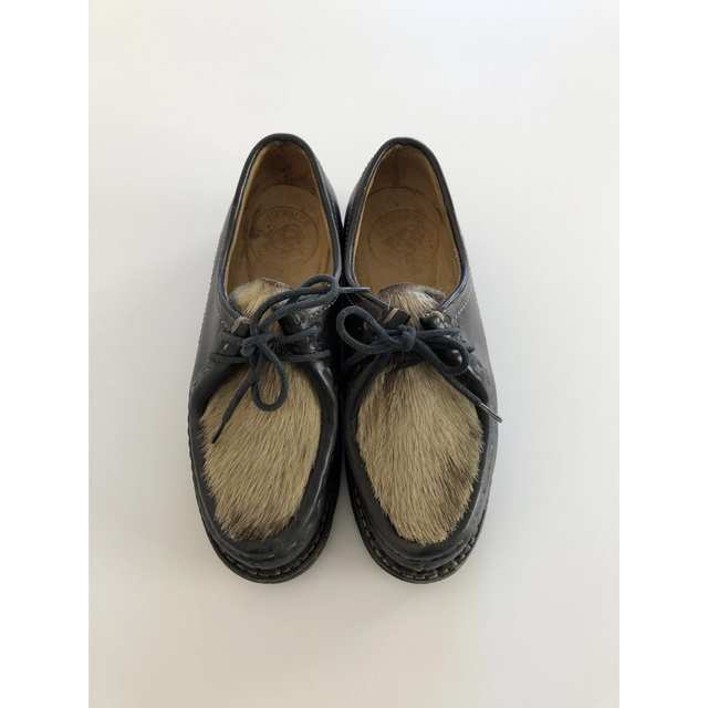 休日限定 Paraboot - HERMES エルメス別注 MICHAEL ミカエル 刺繍入 ローファー+革靴