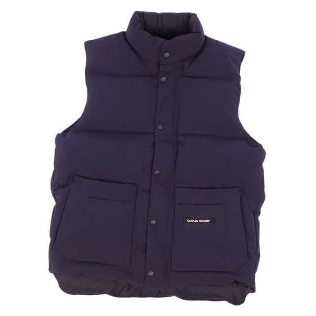 Canton(キャントン)の美品 カナダグース CANADA GOOSE ベスト ダウンベスト WINDSOR VEST ウィンザーベスト ダブルジップ 無地 アウター メンズ S ネイビー メンズのジャケット/アウター(ダウンベスト)の商品写真