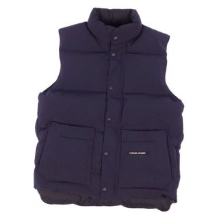 キャントン(Canton)の美品 カナダグース CANADA GOOSE ベスト ダウンベスト WINDSOR VEST ウィンザーベスト ダブルジップ 無地 アウター メンズ S ネイビー(ダウンベスト)