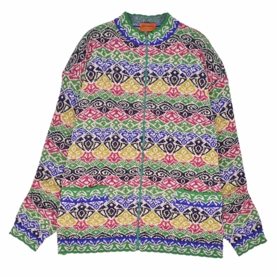 美品 MISSONI ミッソーニ マルチカラー ニットスーツセットアップ モヘヤ-