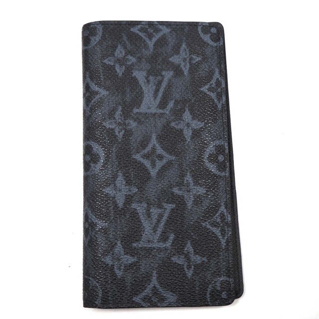 LOUIS VUITTON - Th929491 ルイ・ヴィトン 二つ折り長財布 ポルトフォイユ・ブラザ モノグラム・パステル M80019 ノワール LOUIS VUITTON 良好・中古