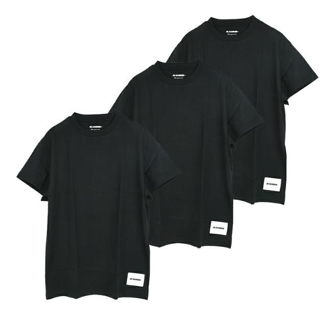 JIL SANDER ジルサンダー 3枚パックTシャツ セット  イタリア正規品 J47GC0001 J45048 001 新品 ブラック