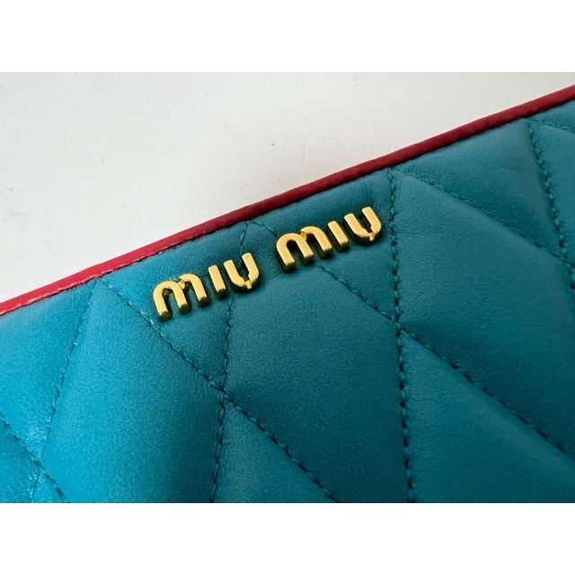 miumiu(ミュウミュウ)のミュウミュウ ファスナー 長財布 ナッパ レザー 5M0506 超美品 レディースのファッション小物(財布)の商品写真