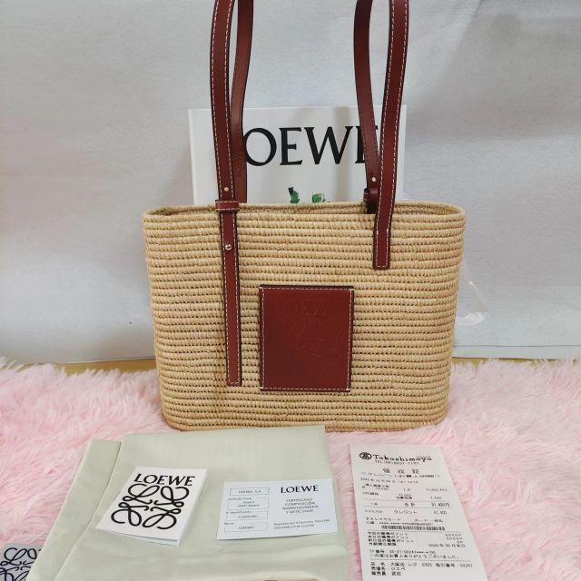 高額売筋】 スクエア ロエベ - LOEWE バスケットバッグ かごバッグ