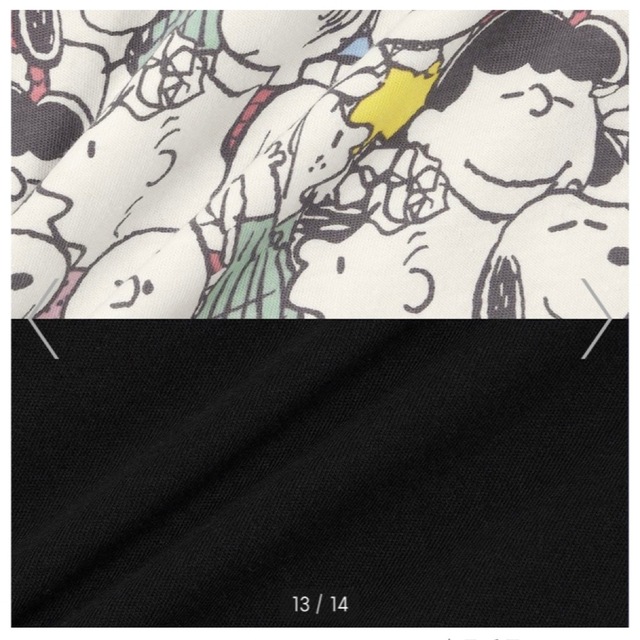 GU(ジーユー)のGU KIDS(男女兼用)ラウンジセット(半袖)Peanuts 120 キッズ/ベビー/マタニティのキッズ服男の子用(90cm~)(パジャマ)の商品写真