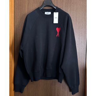 マルタンマルジェラ(Maison Martin Margiela)の黒XXL新品 AMI Paris アミ ロゴ 刺繍 スウェット シャツ ブラック(スウェット)