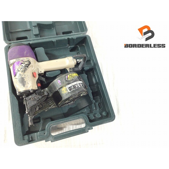 ☆中古品☆HITACHI 日立工機 65mm 常圧 ロール釘打機 NV65AJ ケース付 ロール釘打ち機 エア釘打機 エア釘打ち機 コイルネイラ 66881