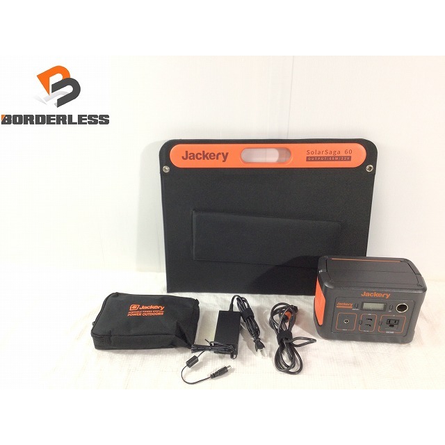 ☆美品セット☆jackery ジャクリ ポータブル電源 240 PTB021 67200mAh/240Wh ソーラーパネル solar saga 60 アウトドア キャンプ 67036