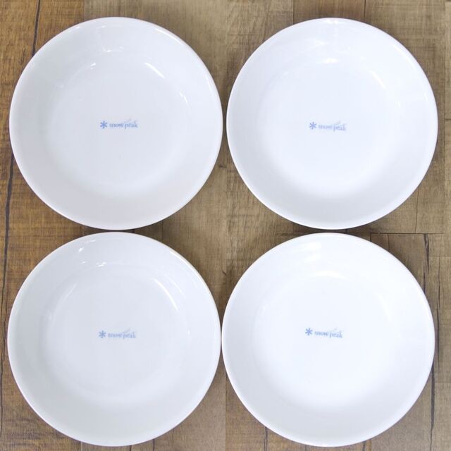 未使用 廃盤 スノーピーク snowpeak CORELLE コレール 大皿 1枚 プレート 4枚 サラダボール 1枚 中ボール 3枚 セット キャンプ アウトドア