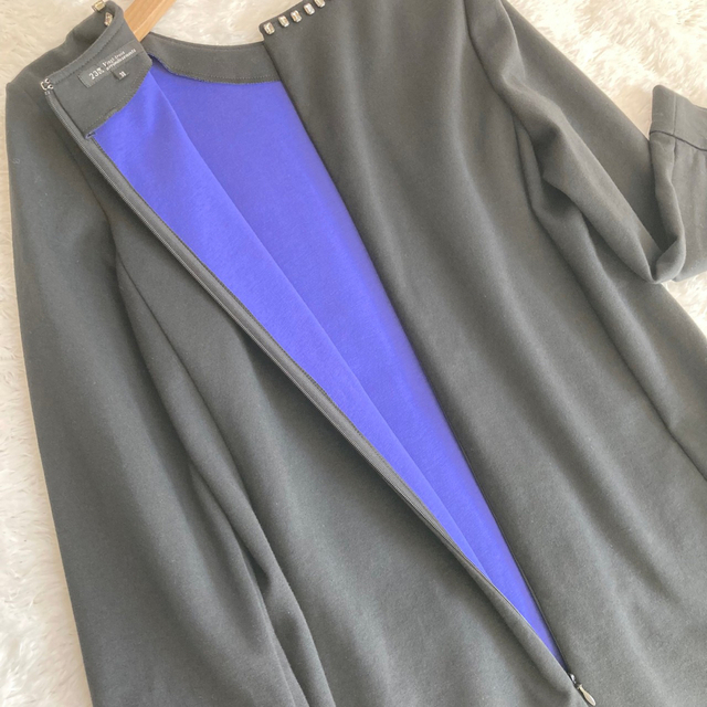 美品✨ 23区 ビジュー付きワンピース O’Jersey ストレッチ素材 M 黒