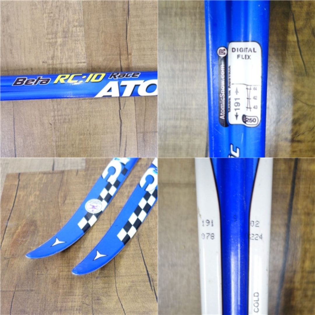 ATOMIC(アトミック)のアトミック ATOMIC BETA RC:10 RACE CLASSIC 191cm ビンディング サロモン ノルディックスキー クロスカントリー スキー アウトドア 重量実測：660g（ビンディング含む1本) スポーツ/アウトドアのスキー(板)の商品写真