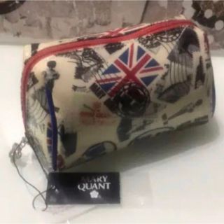 マリークワント(MARY QUANT)のMARYQUANT マリークワント ☆コスメポーチ★スタンプ柄☆新品未使用(ポーチ)