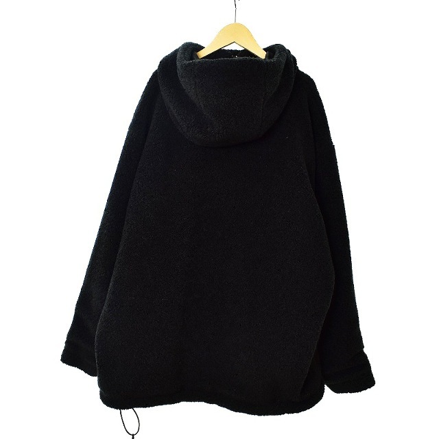 エンノイ Ennoy BOA HOODED JACKET ボアジャケット L 黒