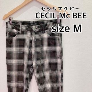 セシルマクビー(CECIL McBEE)のCECILMcBEE セシルマクビー　チェック　カジュアル　パンツ　M(カジュアルパンツ)