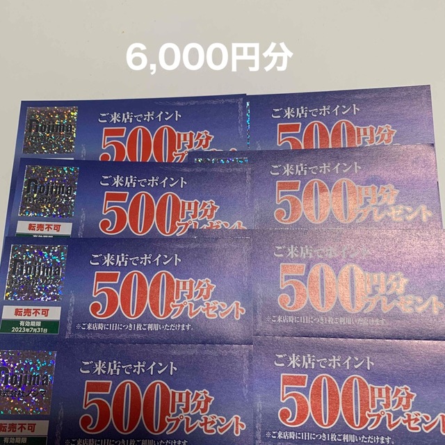 ノジマ 株主優待  来店ポイント 6000円分