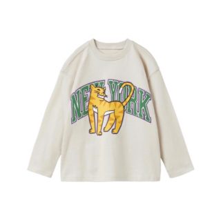 ザラキッズ(ZARA KIDS)の【新品・タグ付き】ザラベイビー ZARA 長袖カットソー  ロンT 104cm(Tシャツ/カットソー)