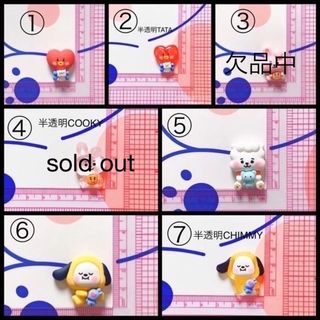 BT21  デコパーツ　12種類！1個70円！組み合わせ自由(各種パーツ)