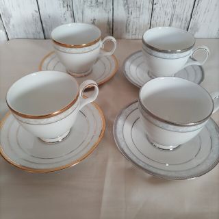 ノリタケ(Noritake)のハンプシャープラチナゴールド カップ&ソーサー(グラス/カップ)